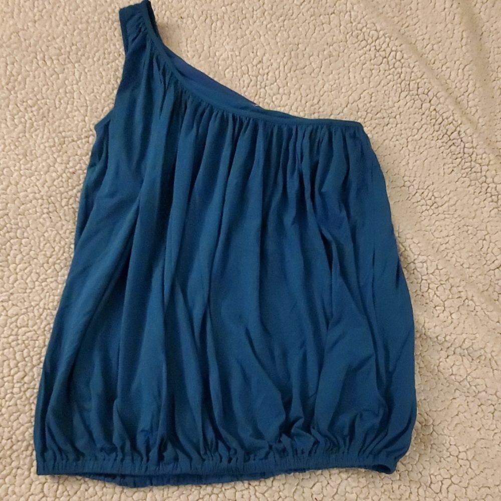 One shoulder tank, with built in bra, sz S